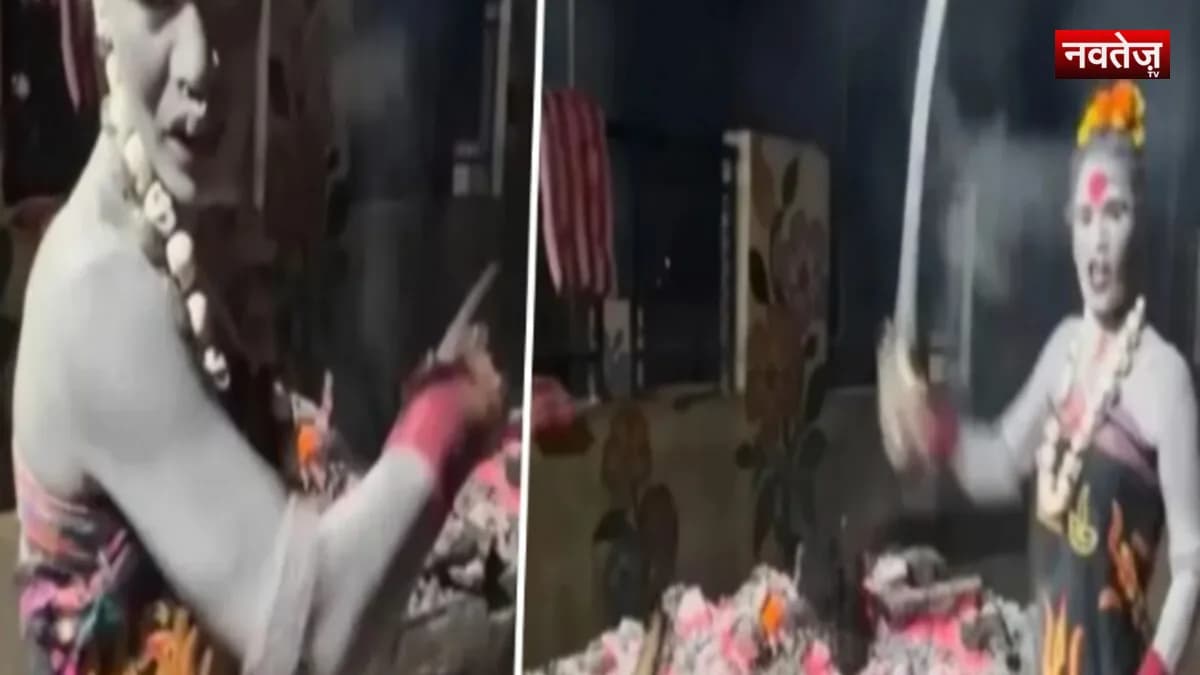 जलती चिता से मांस खाने का दावा, वायरल वीडियो से मचा बवाल